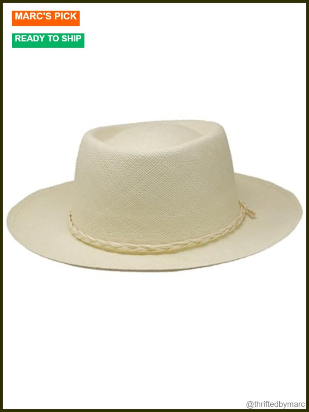 Handmade Panama Hat Fedora Straw UPF 50+ Sun Protection - Picture 2 of 5